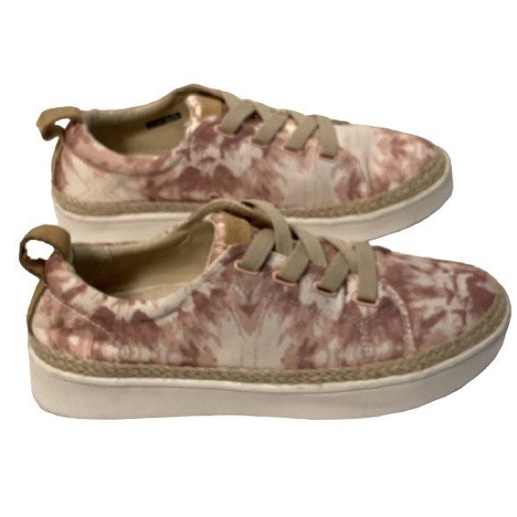 Spenco Malibu 21 Sneaker Canvas Orthotic shoe pink Tie-Dye Slip On size 8.5 - Picture 3 of 15